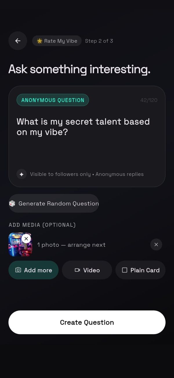 Write your question screen